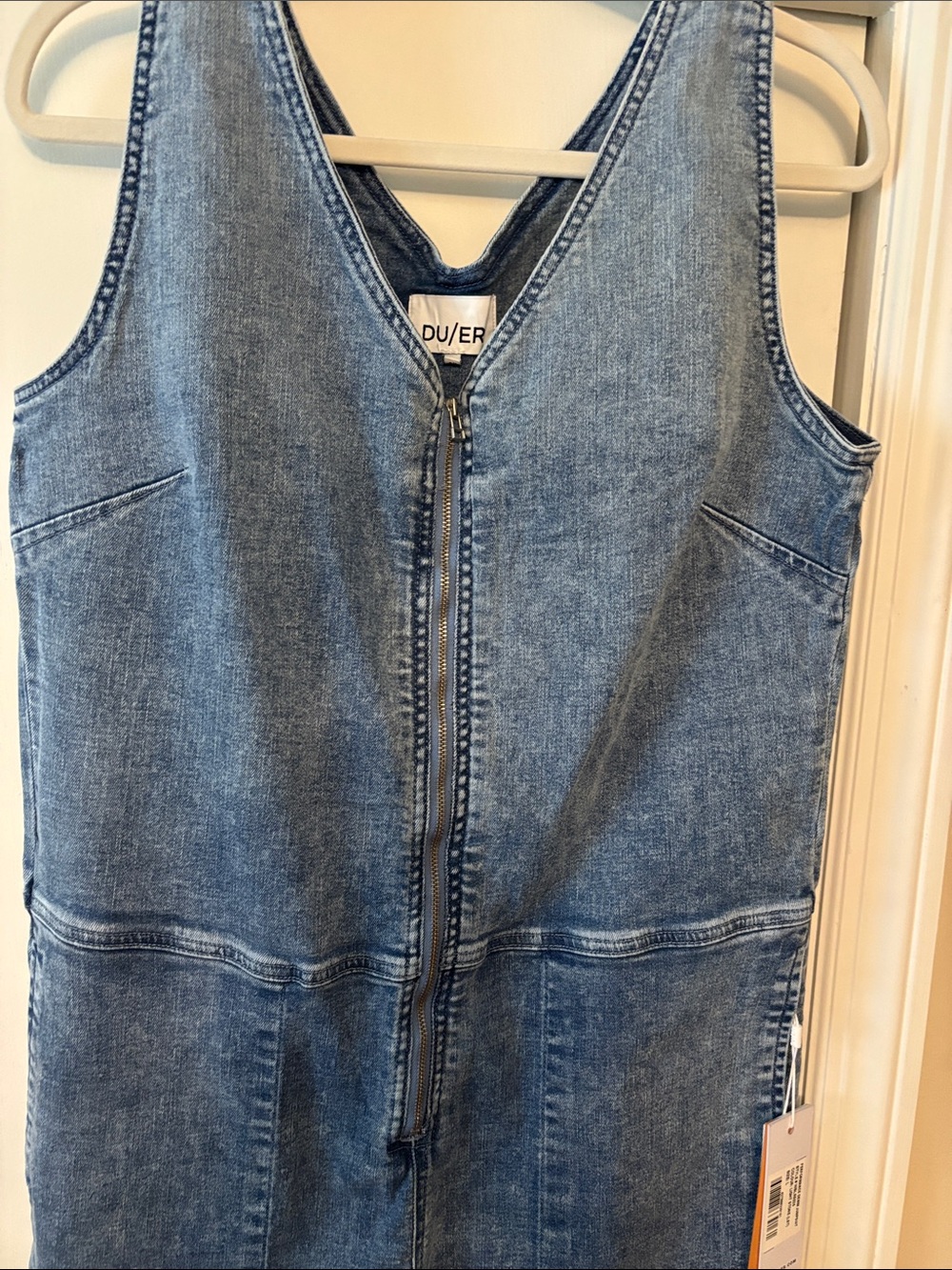 Performance Denim Jumpsuit - Light Stone - Picture 3 of 4